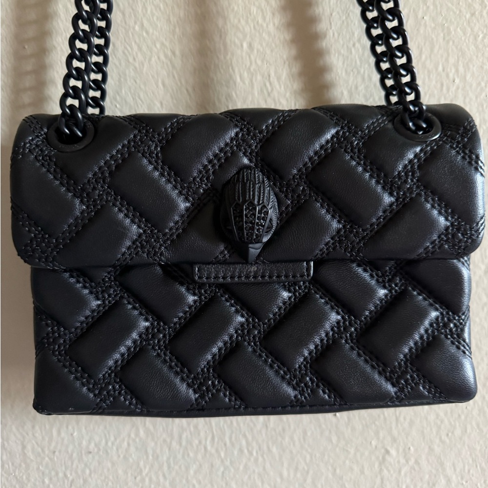 Kurt Geiger Black Mini Quilted Chain Bag